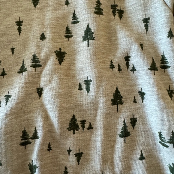 Gray Sweatshirt with Green Tree Pattern - Picture 2 of 3